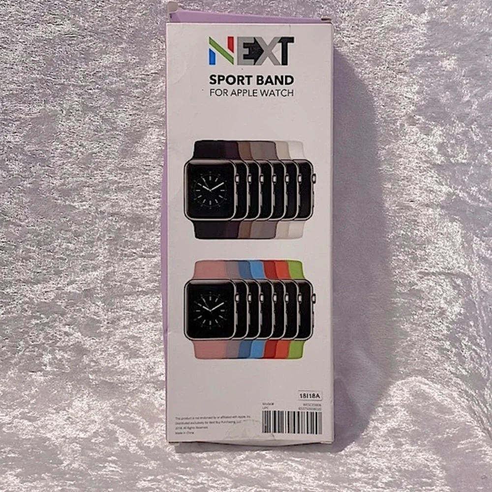 NWT Next Apple Watch Lavender Soft Silicone Sports Band, 38mm
